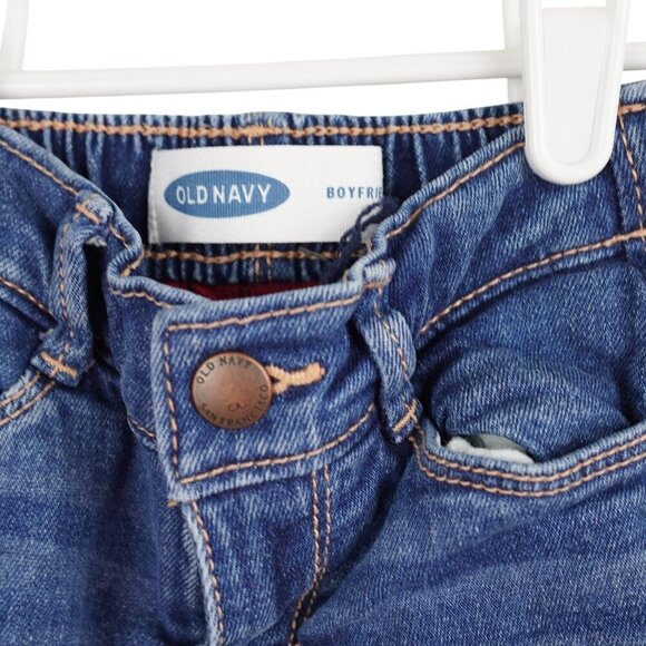 Old Navy Boyfriend Fleece-Lined Jeans 18-24M Dark‎ Wash Denim Cotton Polyester - Picture 2 of 5